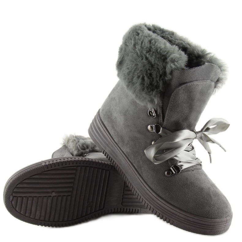 Gray snow boots trappers GF-179 gray grey 1