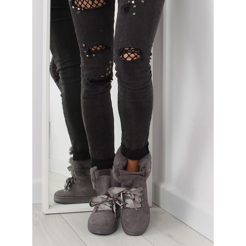 Gray snow boots trappers GF-179 gray grey 2