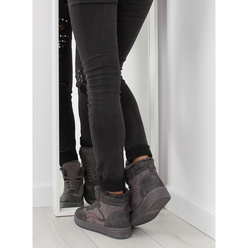 Sneakers insulated gray BOK-1103 dark gray grey 1