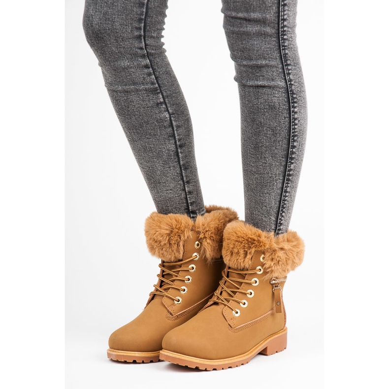 Trappers with fur on the uppers brown 2