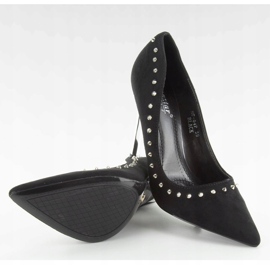 Suede heels with black nf-04p Black studs 2