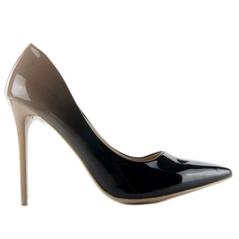 Shaded heels ombre M253 beige black brown 2