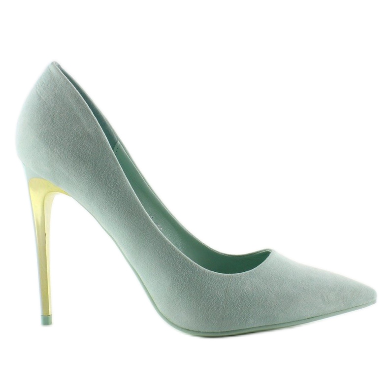 Suede gold heel LE-08 Baby Blue 1
