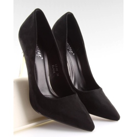 Suede LE-08 Black gold heel 1