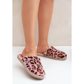 Leopard Women's Fur Slippers Inblu EK000008 Pink 2 Leopard Women's Fur Slippers Inblu EK000008 Pink 2