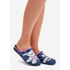 Women's Home Shoes Slippers With Teddy Bear Inblu GF000025 Navy Blue 1 Women's Home Shoes Slippers With Teddy Bear Inblu GF000025 Navy Blue 1