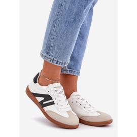 Women's Low Sneakers Made of Eco Leather, White and Black Navidemi 1