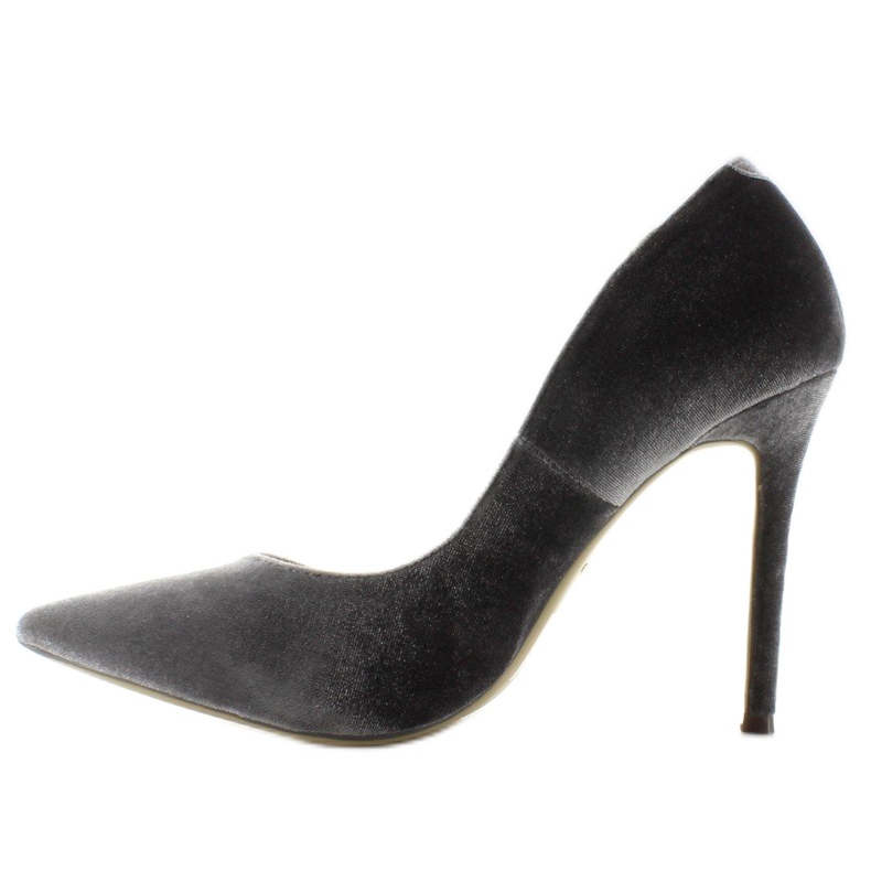 Amazing gray velvet heels grey 2