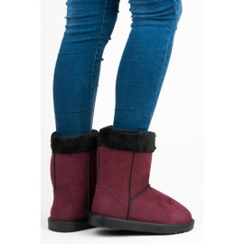 Bona Women's maroon snow boots red 2
