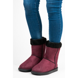 Bona Women's maroon snow boots red 1