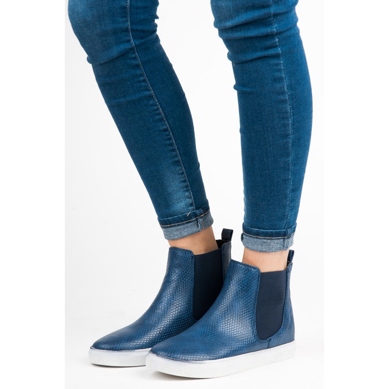 Mckeylor Snake Print High Sneakers blue 1