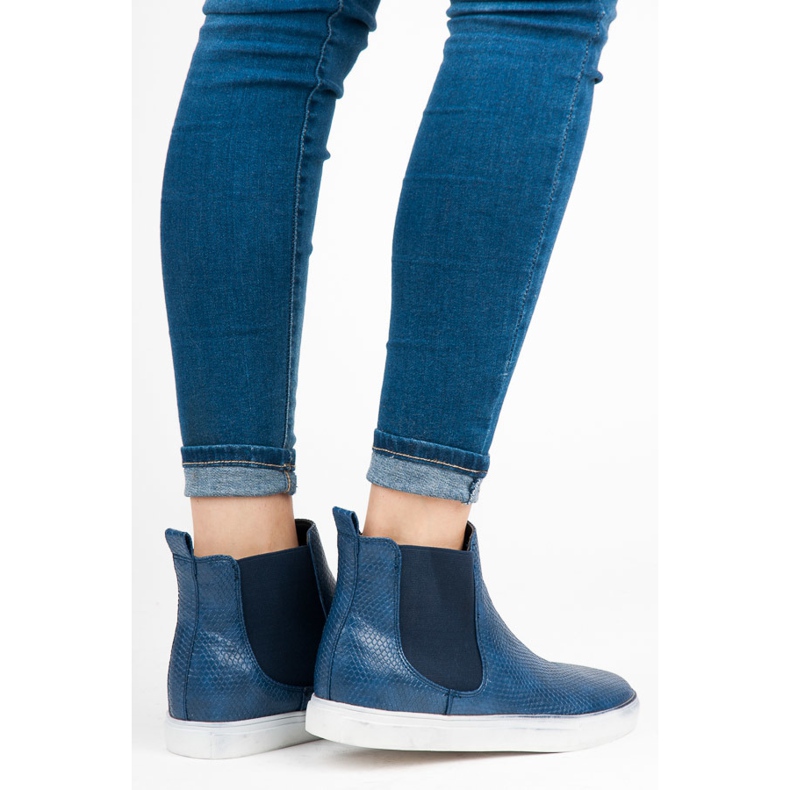 Mckeylor Snake Print High Sneakers blue 2