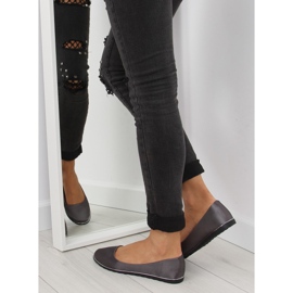Gray satin ballerinas A8621 gray grey 2