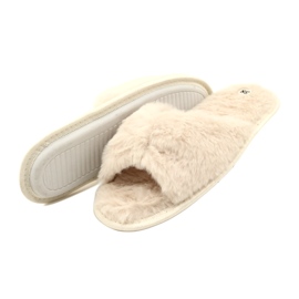 Evento Women's slippers with soft fur 20Pa36-3360 beige 4