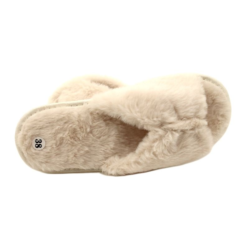 Evento Women's slippers with soft fur 20Pa36-3360 beige 5