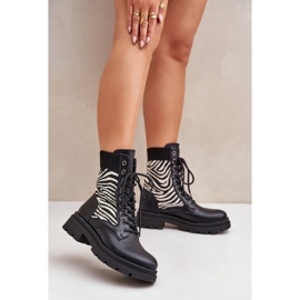 Women's black work boots 1