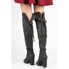 Bestelle Suede Musketeers With A Bow grey 2