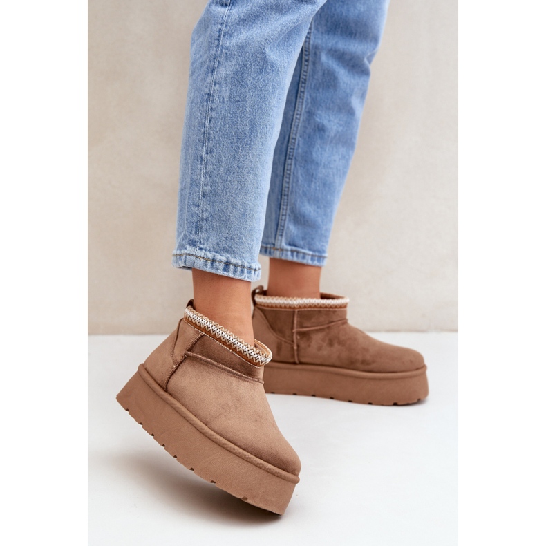 Snow boots Model Heslania HY877-2 Brown - Step in style 1