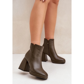 Boots Model Selarae LQ-48 Dark Green - Step in style 1