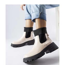 Beige slip-on worker boots by Breolungi - Solea 1