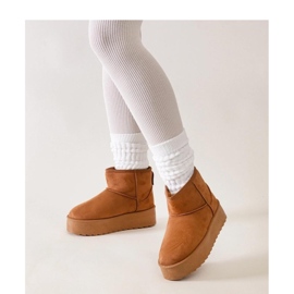 Brown casual snow boots with a high platform Thaisa - Solea 1