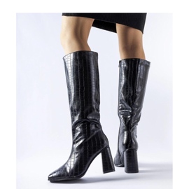 Black insulated high-heeled boots by Ferruccio - Solea 1