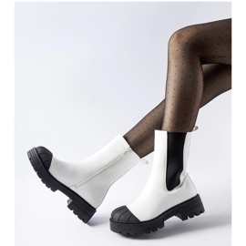 White classic insulated Chelsea boots from Porcigatone - Solea 1