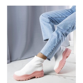 White sock boots with a pink sole Cali - Solea 1