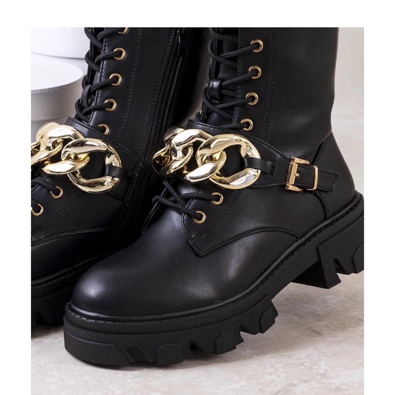Black boots with chain Laboy - Solea 1