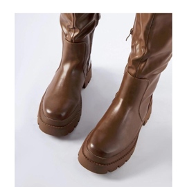 Brown flat classic boots by Christien - Solea 1