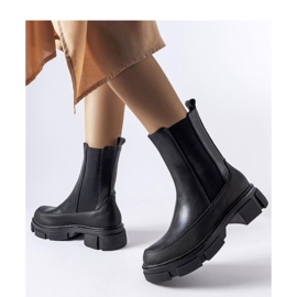 Black ankle boots with elastic upper Faisal - Solea 2