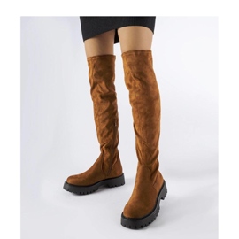 Long brown boots with massive sole Kossuth - Solea 1