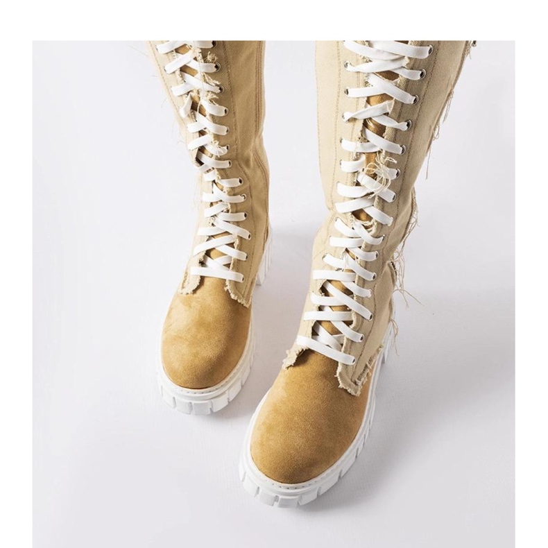 Beige fabric insulated Palmer boots - Solea 1