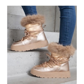 Beige insulated snow boots with fur Arilla - Solea 1