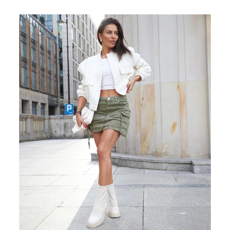 Beige patent sock ankle boots from Albertina - Solea 1