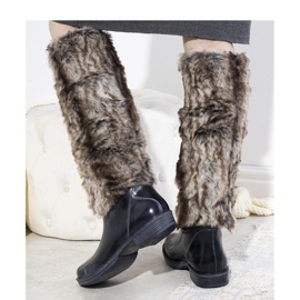 Navy blue Wellington boots with fur Melgar - Solea 1