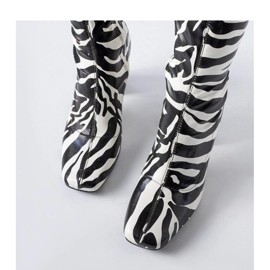 Imitation zebra ankle boots Upland - Solea black 2