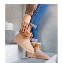 Beige insulated snow boots with a collar Edidda - Solea 1