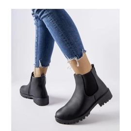 Black classic casual ankle boots made of eco-leather Saber - Solea 1