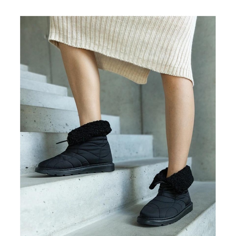 Black insulated snow boots with cuff Caellita - Solea 1