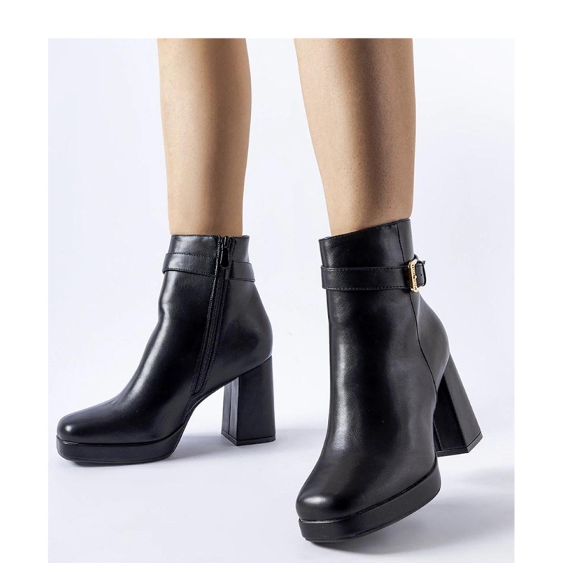 Black insulated classic ankle boots made of Caio - Solea suede 1 Black insulated classic ankle boots made of Caio - Solea suede 1