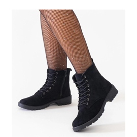 Black eco-suede worker boots 1