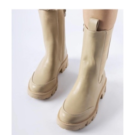 High Beige massive insulated ankle boots 1