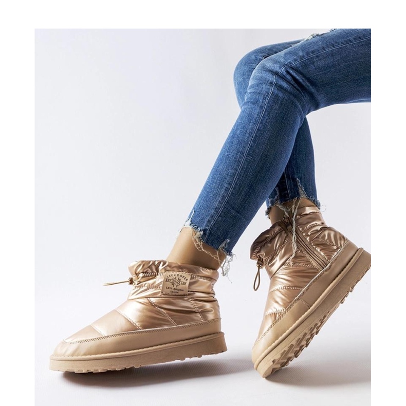 Gold Zipper Snow Boots Lee Cooper LCJ-23-44-1965L golden 1 Gold Zipper Snow Boots Lee Cooper LCJ-23-44-1965L golden 1