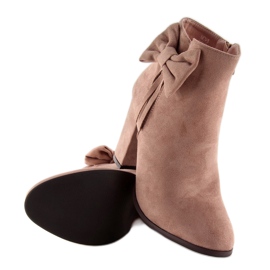 High-heeled boots with pink nc93 Pink bow multicolored 2