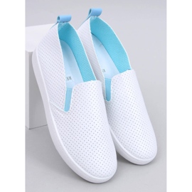 WHITE/BLUE slip-on sneakers 1