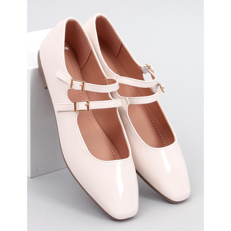 Patent Mary Jane Beige style ballet flats 1