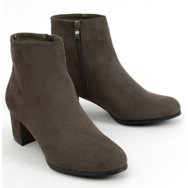 Green high-heeled ankle boots 1