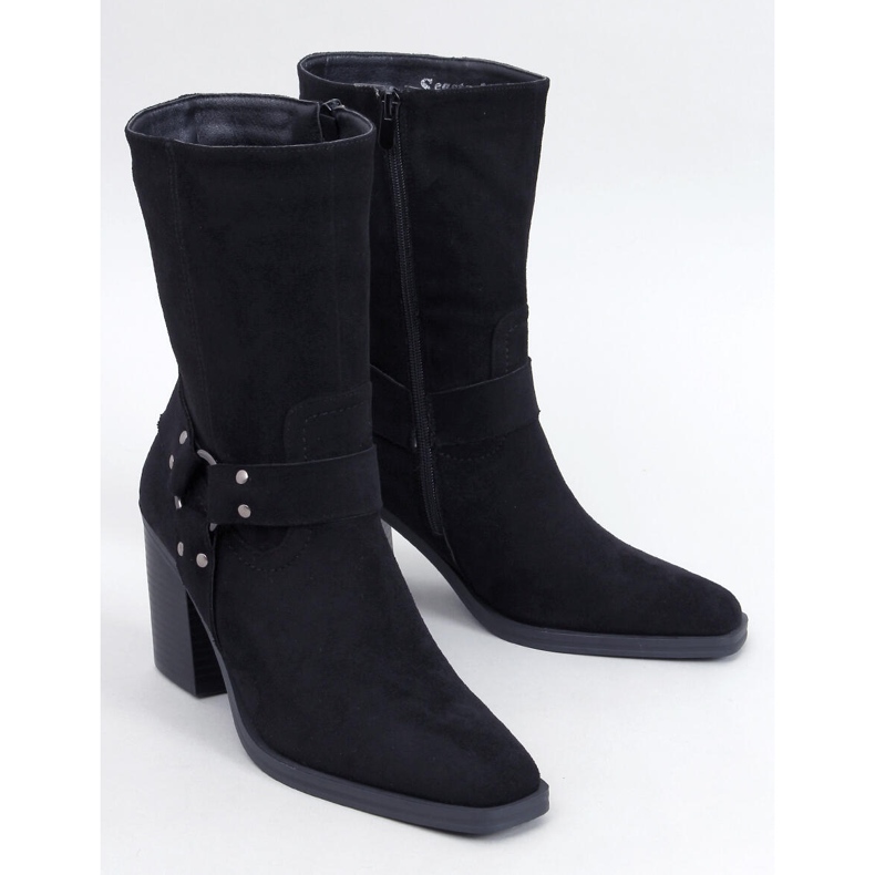 Suede cowboy boots Black 1