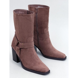 Suede Cowboy Boots Khaki brown 1